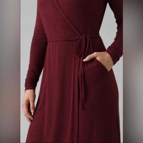 PrAna Fondation LS Wrap Dress - Picture 3 of 12